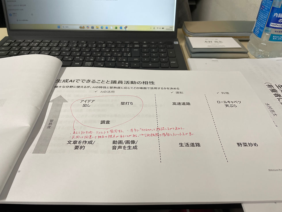 AIを学ぶことは、区民の声をよりよく届けるための手段だと感じました。