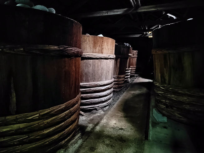 Bariques de miso rouge dans la prefecture de Aichi