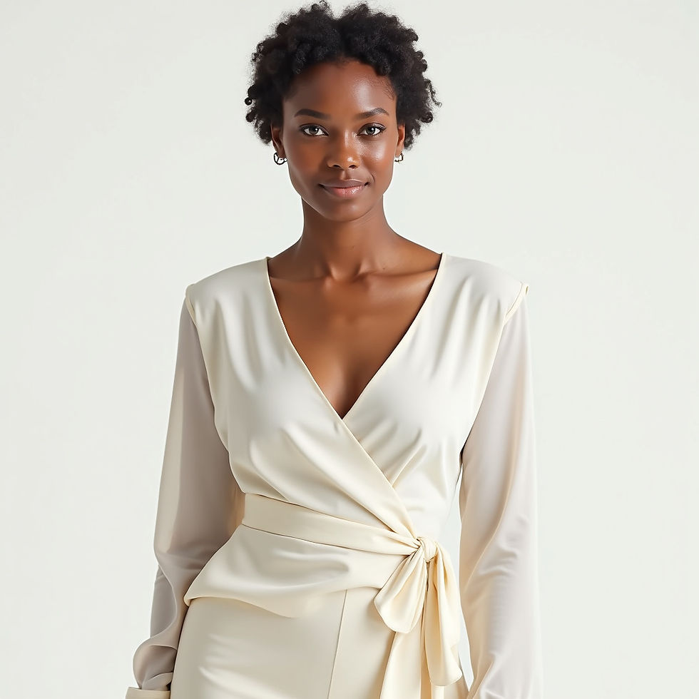 Cropped Wrap Blouse