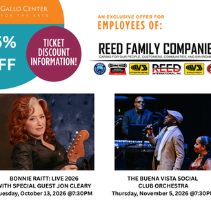 15% Off Two Gallo Center Shows