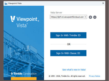 Vista Cloud Migration