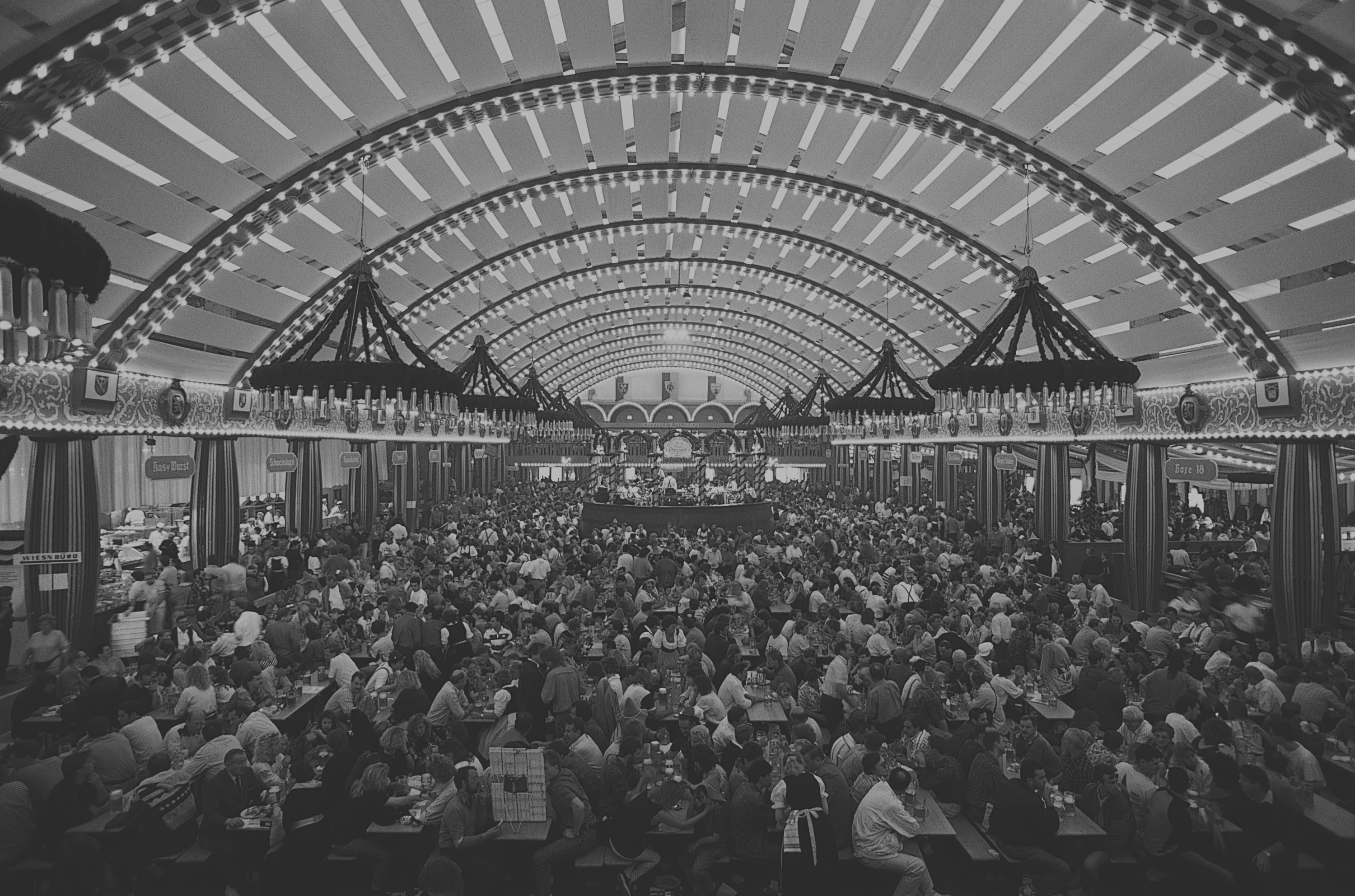 Festive venue with many happy attendees