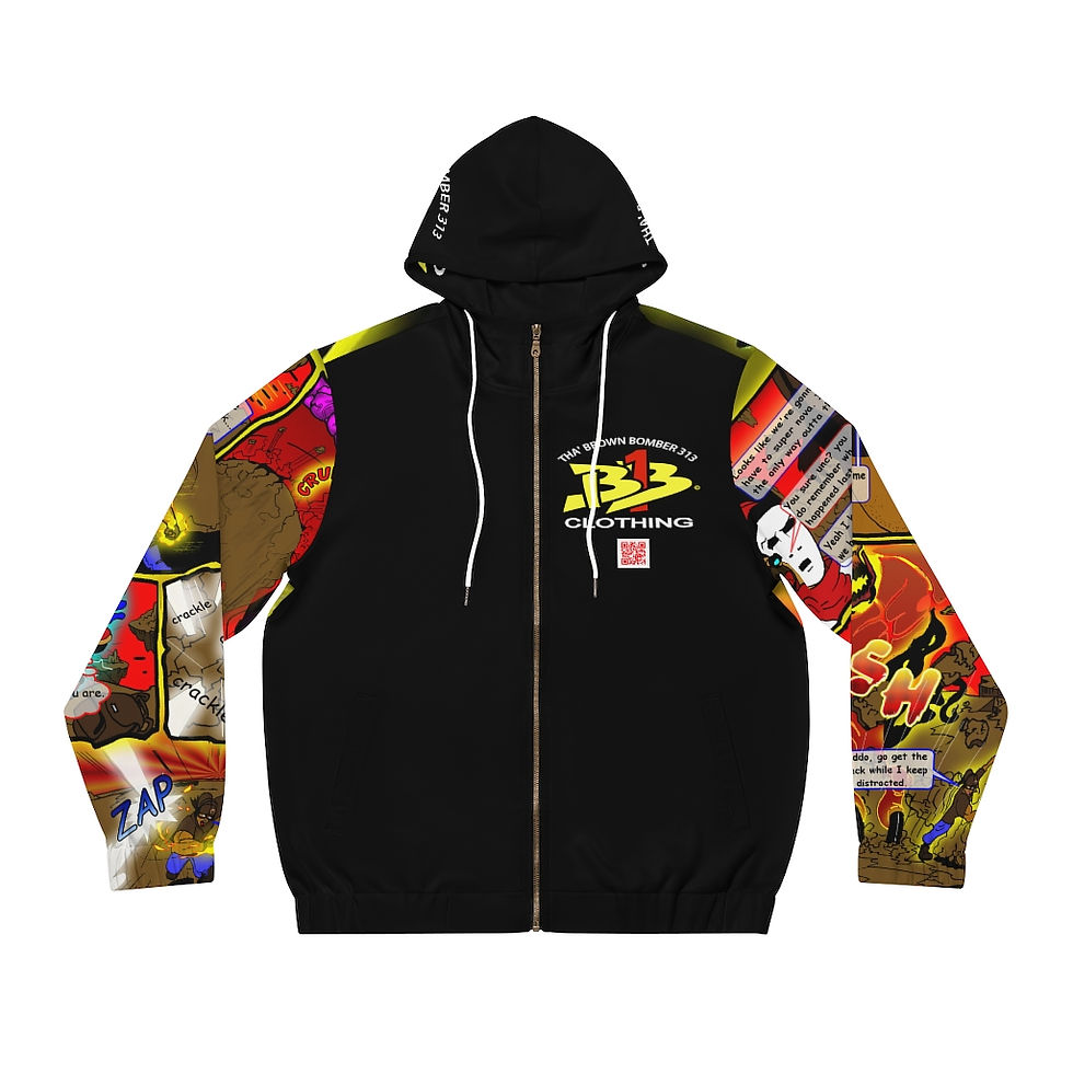 Thumbnail: BB313™Men's Full-Zip Hoodie (AOP)