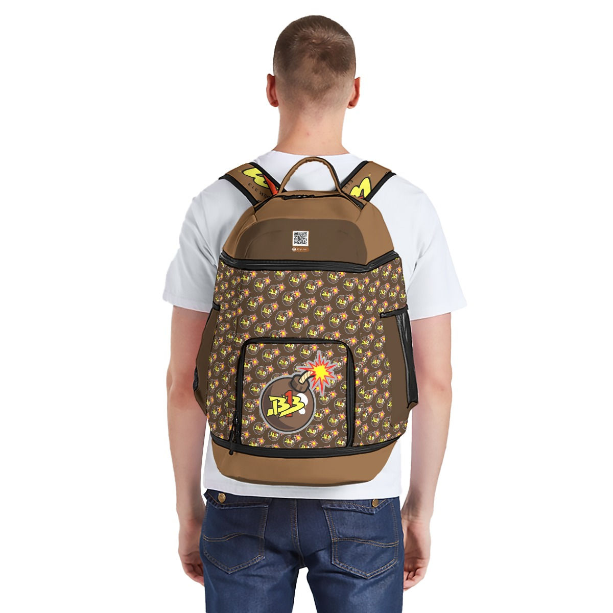 All-Over Print Multifunctional Backpack