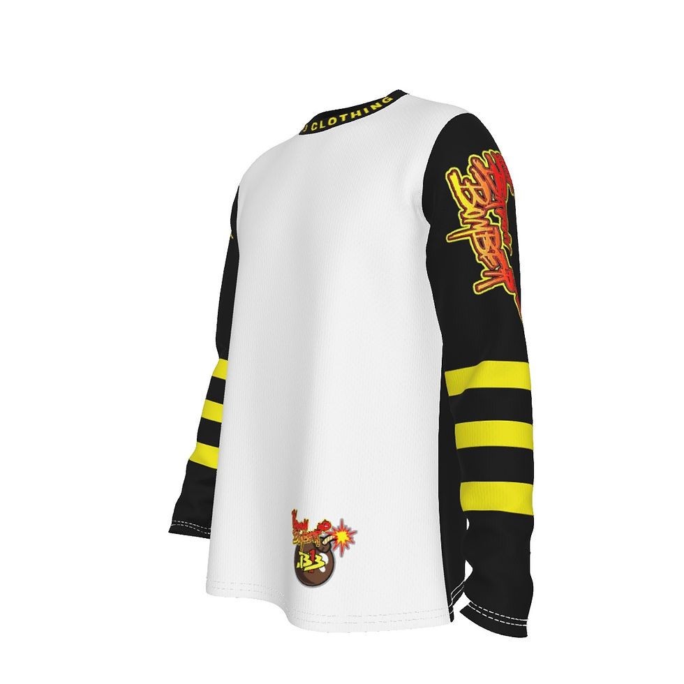 Thumbnail: BB313™ COLOR BLOCK B/W FRNT/BK (LS) TEE