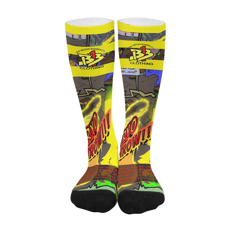 Thumbnail: BB313™ All-Over Print Unisex Long Socks