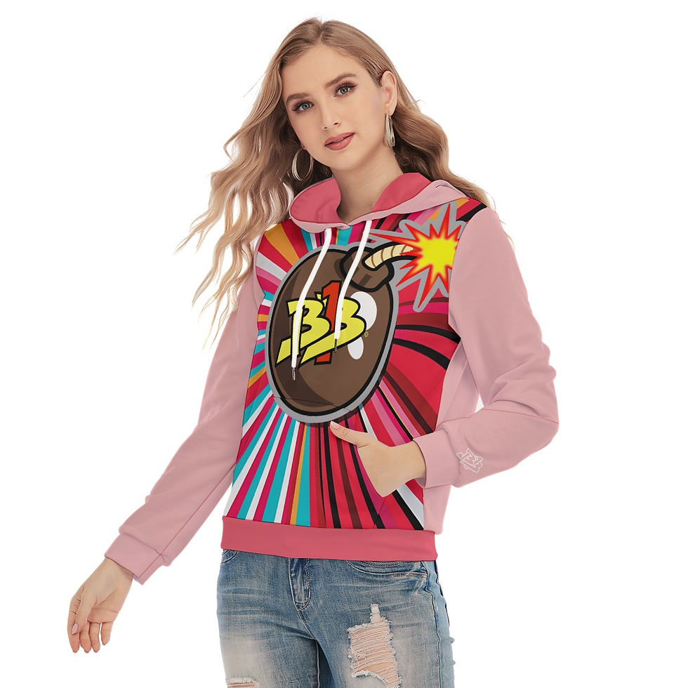 Thumbnail: BB313™ pink graphic women's hoodie