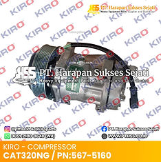 567-5160 Compressor for Caterpillar CAT320NG Excavator | Brand KIRO