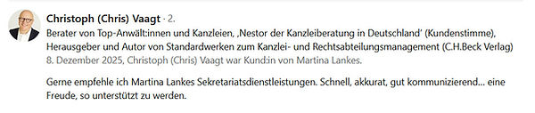 Testimonial Büroservice & Mentoring