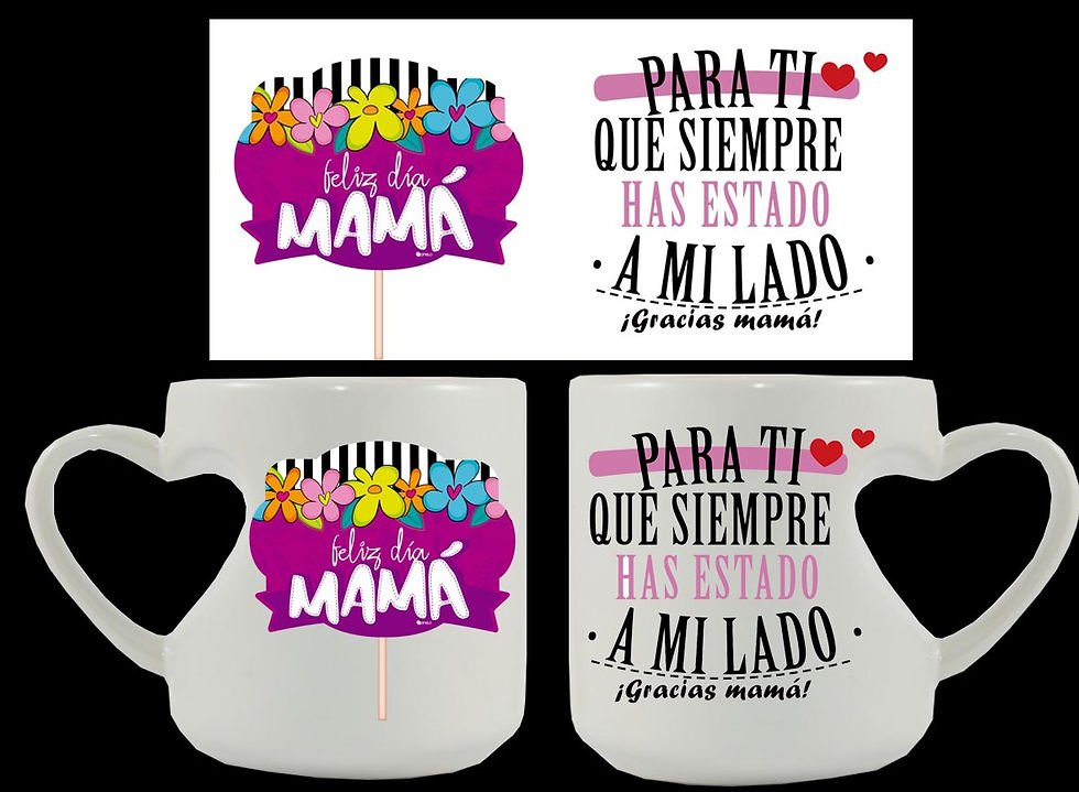 Miniatura: Tazas dia de la madre (aza de corazon)