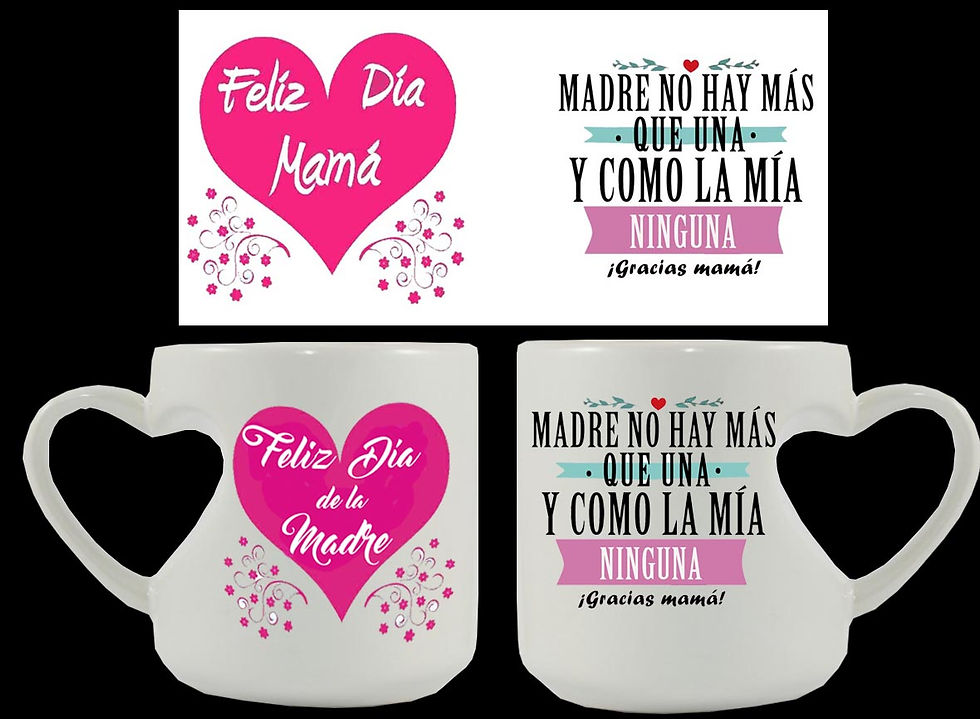 Miniatura: Tazas dia de la madre (aza de corazon)