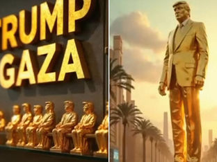 Trump partilha vídeo surreal de Gaza transformada em paraíso
