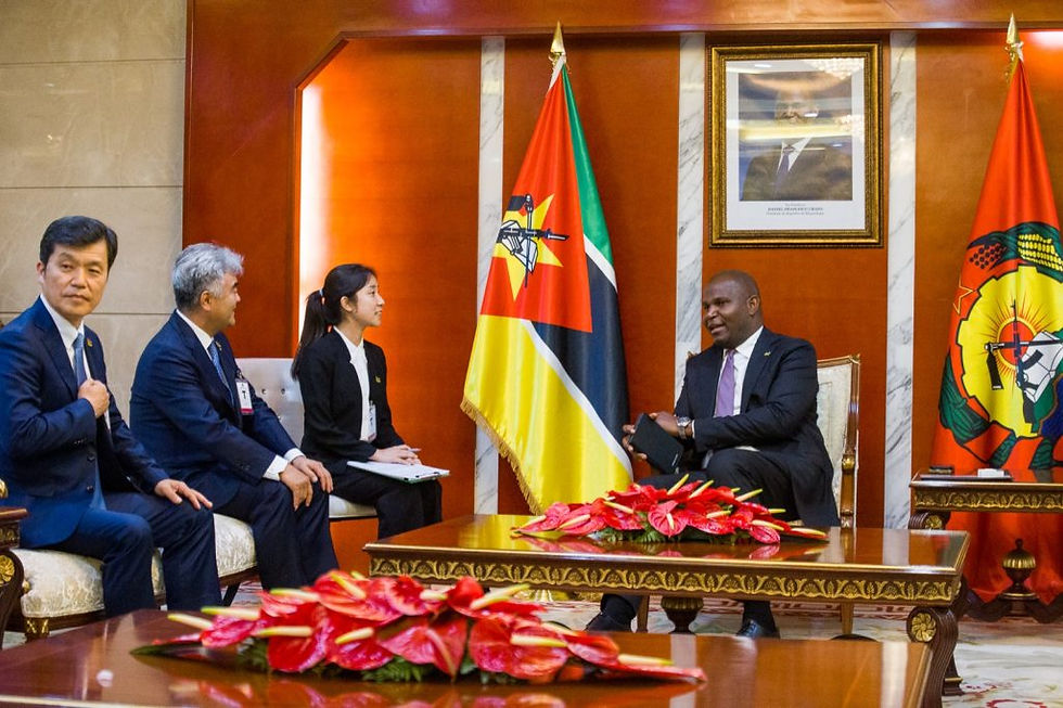 Daniel Chapo, recebe em audiência presidente da construtora e multinacional sul-coreana Daewoo, Won-Ju Jung