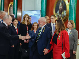 Lula e Janja foram recebidos por Vladimir Putin para jantar oferecido pela Federação da Rússia