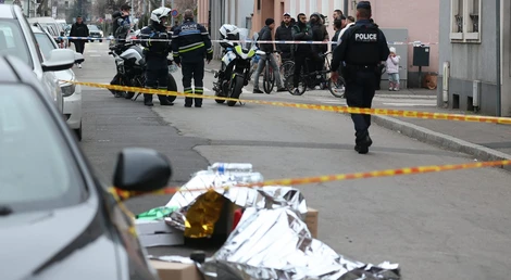 Policiais em um crime