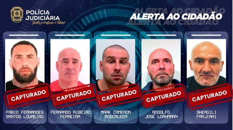 imagens de todos os 5 fugitivos da prisão