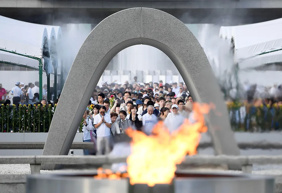 Cerimônia em homenagem às vítimas da bomba atômica de Hiroshima