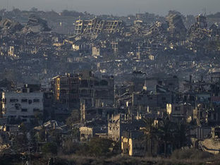 Imagem de gaza completamente destruída