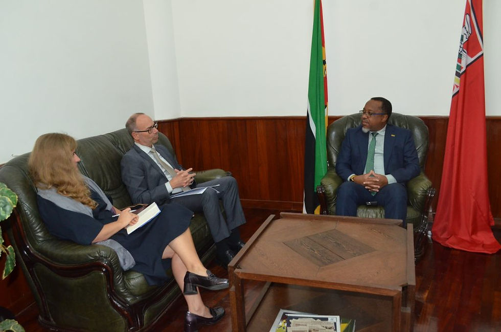 Feliz Sílvia, chefe da bancada parlamentar da Frelimo recebe em audiência Embaixador da Alemanha acreditado em Moçambique, Ronald Münch