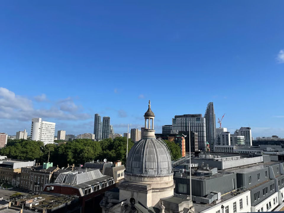 Visão superior de londres ensolarada