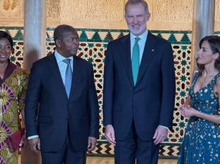 Casal Presidencial Angolano com Rei da Espanha