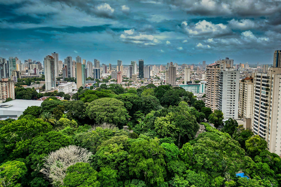 Vista aérea de Belém, cidade-sede da COP 30