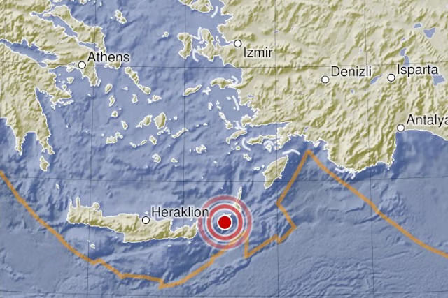 Alerta terremoto no mapa