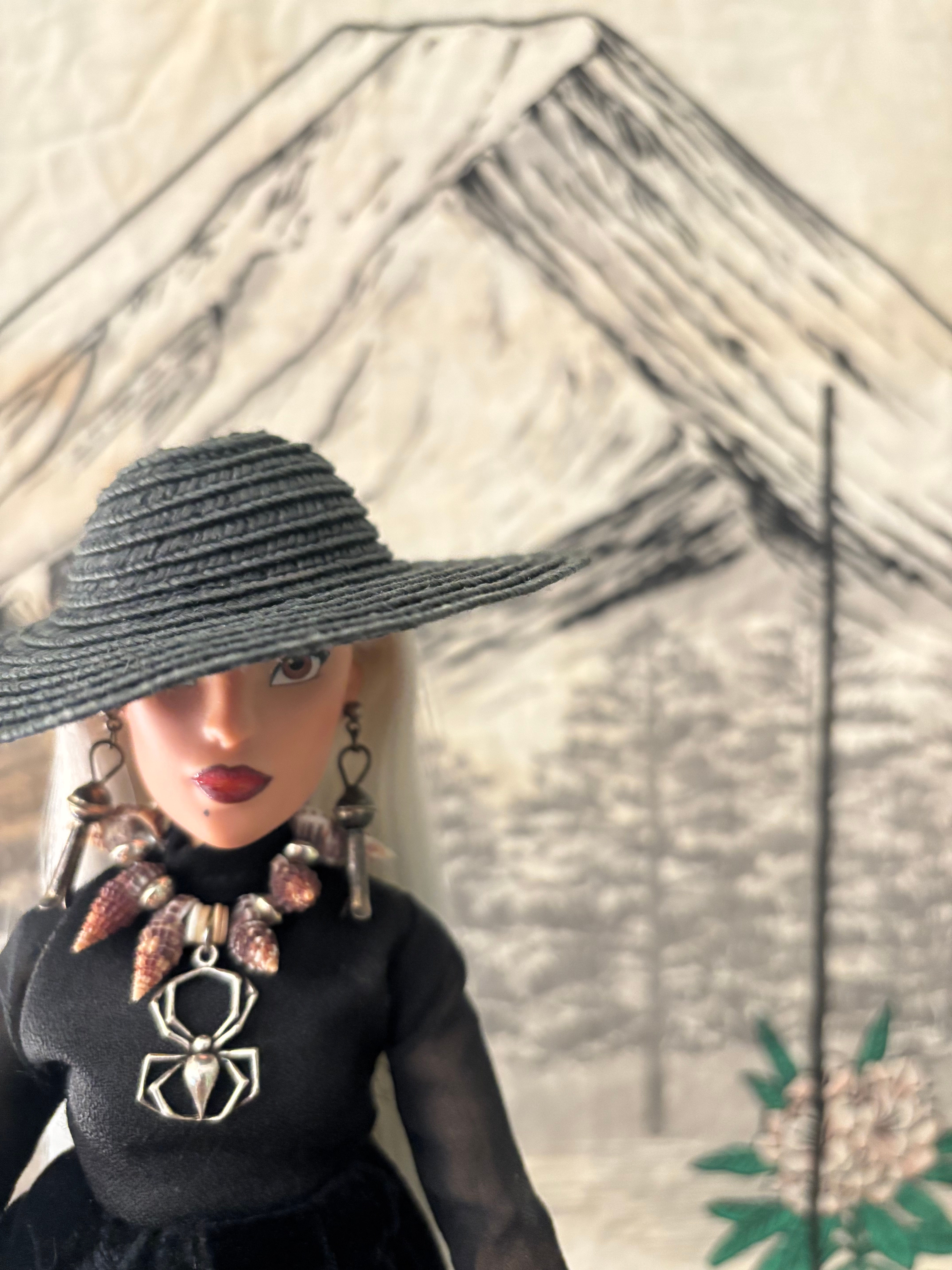 She climbs Mt. Fuji, Japan