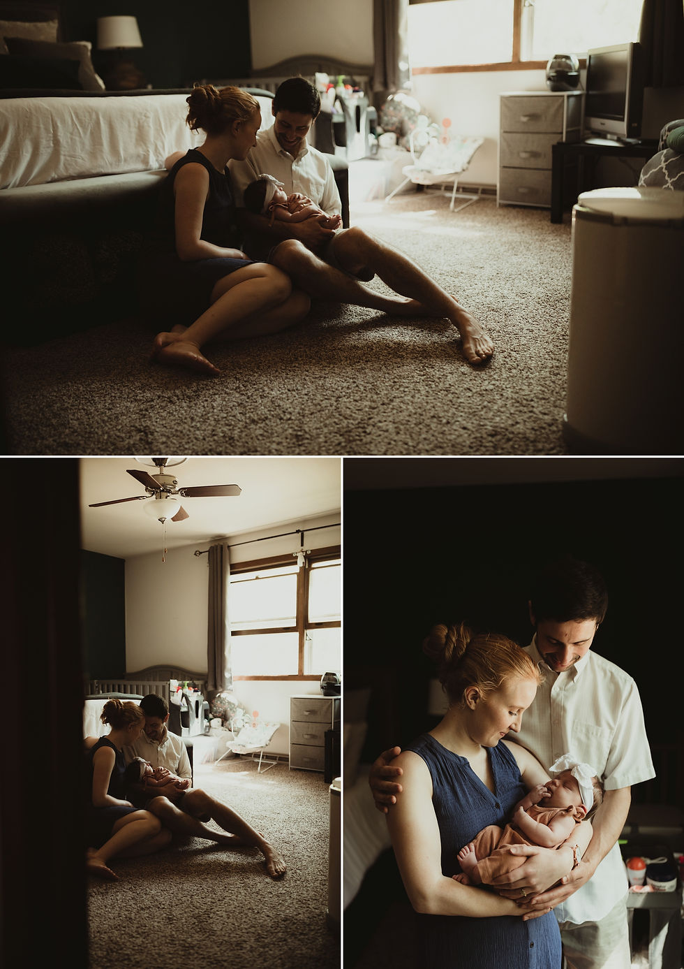 lifestyle in home session in bedroom