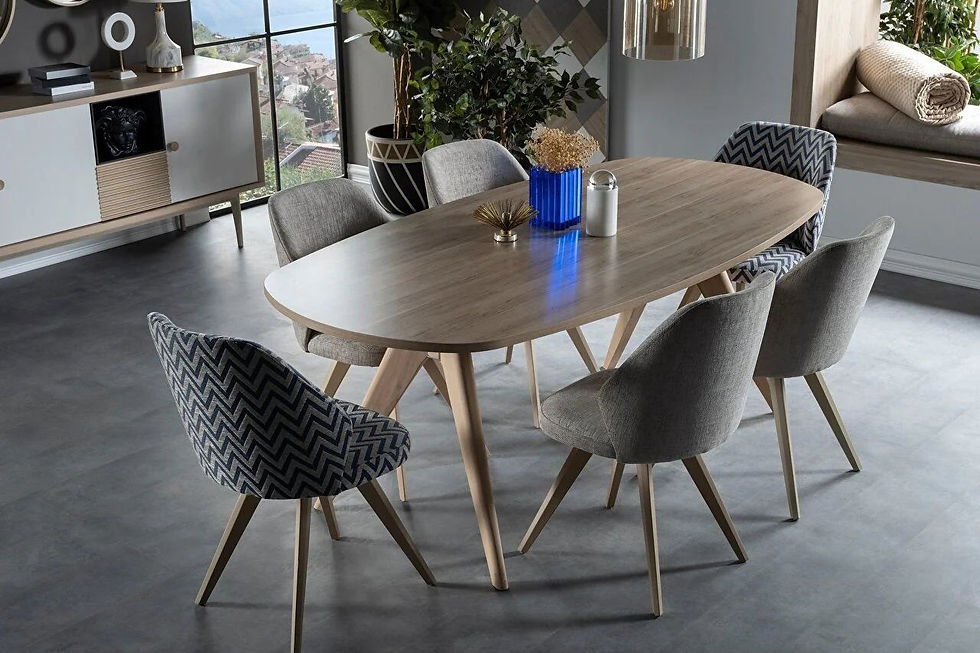 Küçük resim: retro sabit yemek masasi