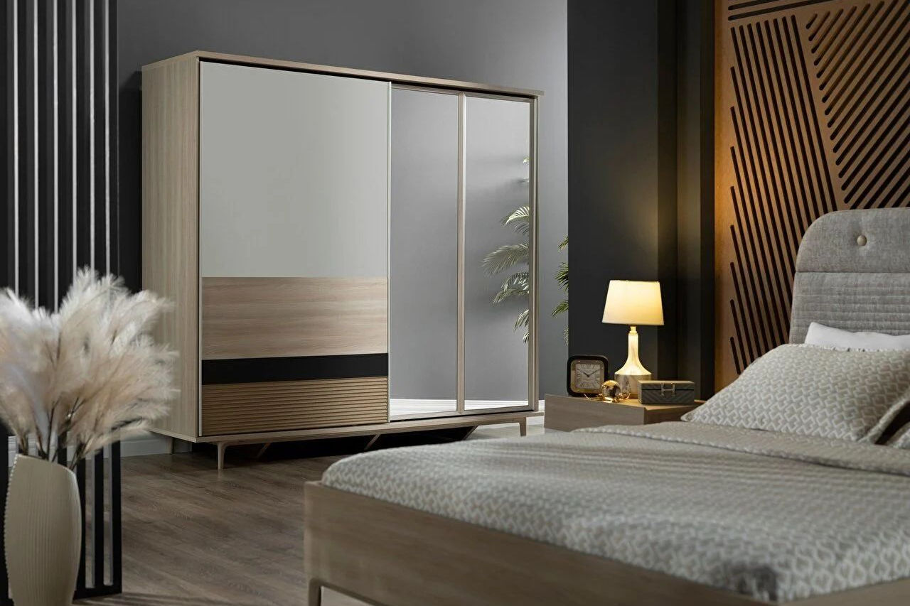 retro surgu kapakli dolap