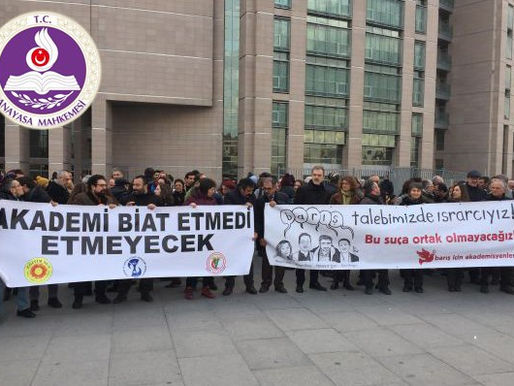 Turkey: Constitutional Court overturns terrorism charges against peace academics