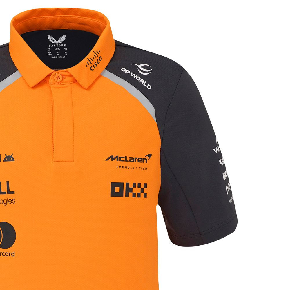 Polo Infantil Oficial McLaren F1 Team - detalhe superior esquerdo