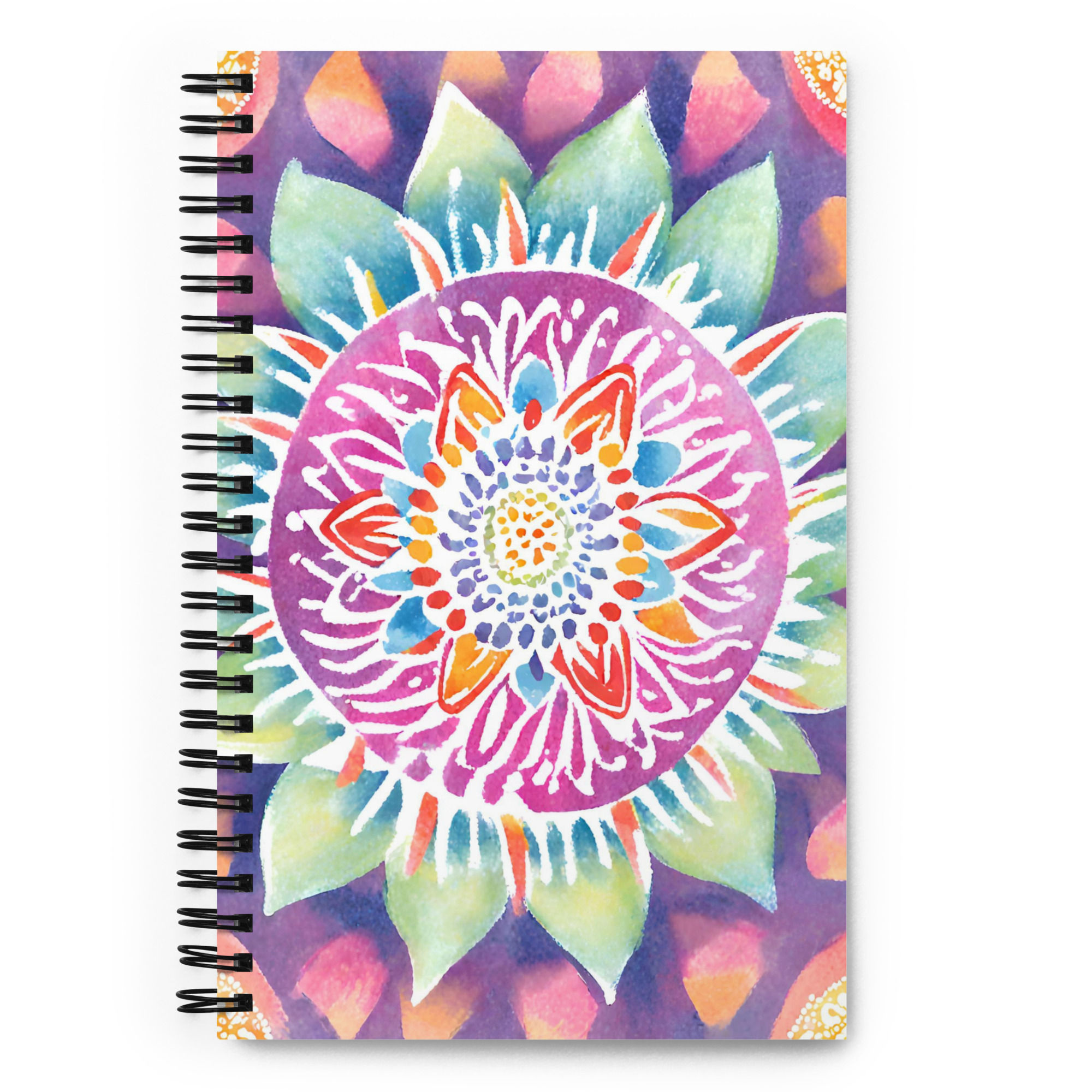 Gypsy Soul: Hand-Painted Watercolor Mandala Notebook Design