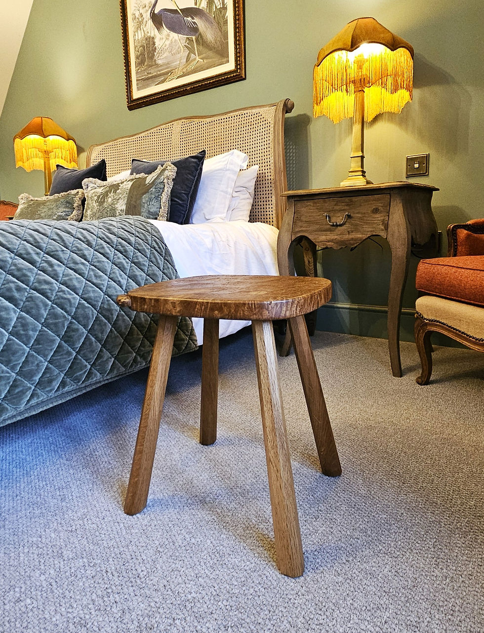 Thumbnail: Rare, Bespoke Robert 'Mouseman' Thompson Burr Oak Side / Wine Table. One-Off