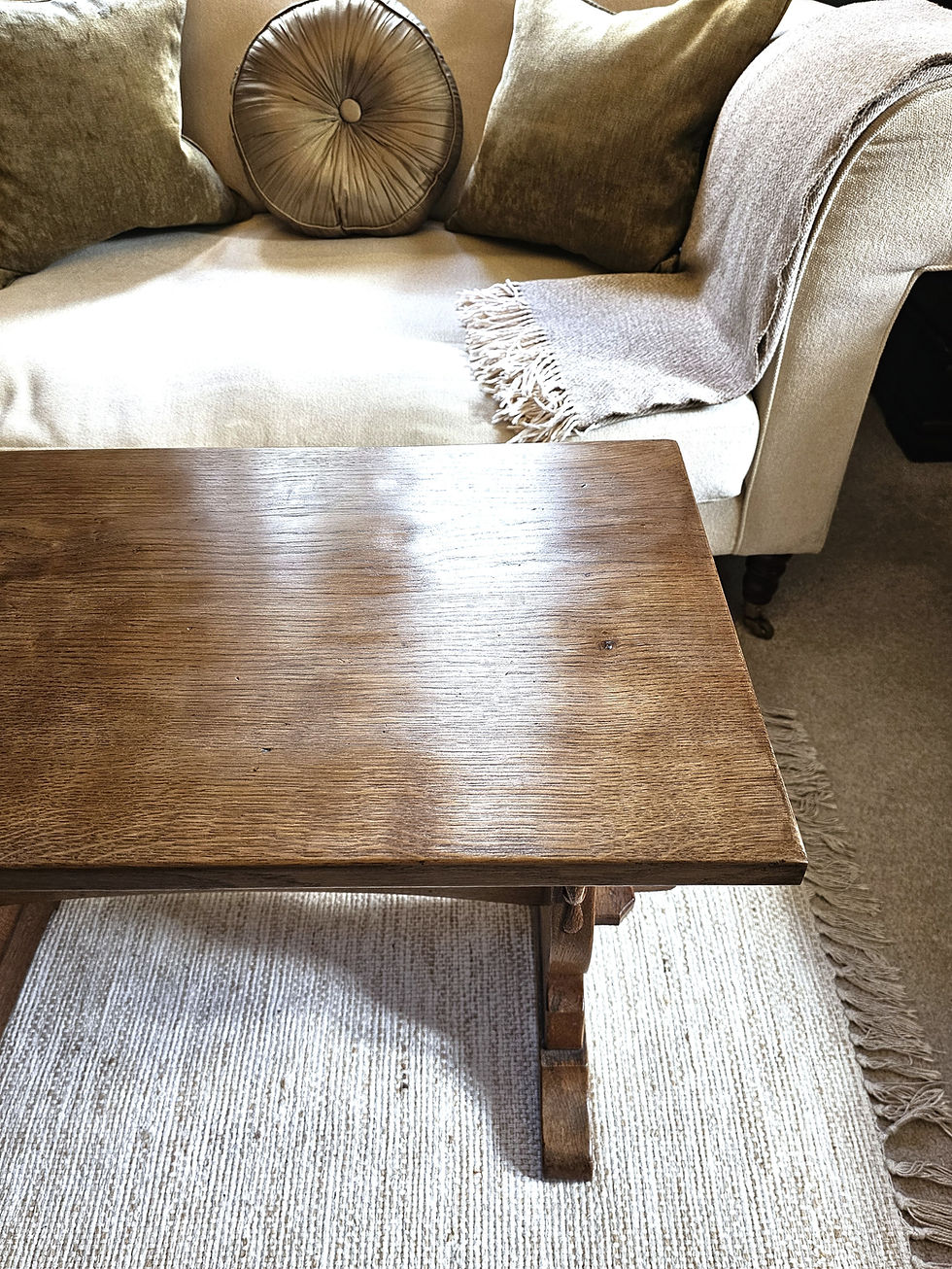 Thumbnail: Mouseman Interest. Colin 'Beaverman' Almack Coffee Table. Circa 1960.