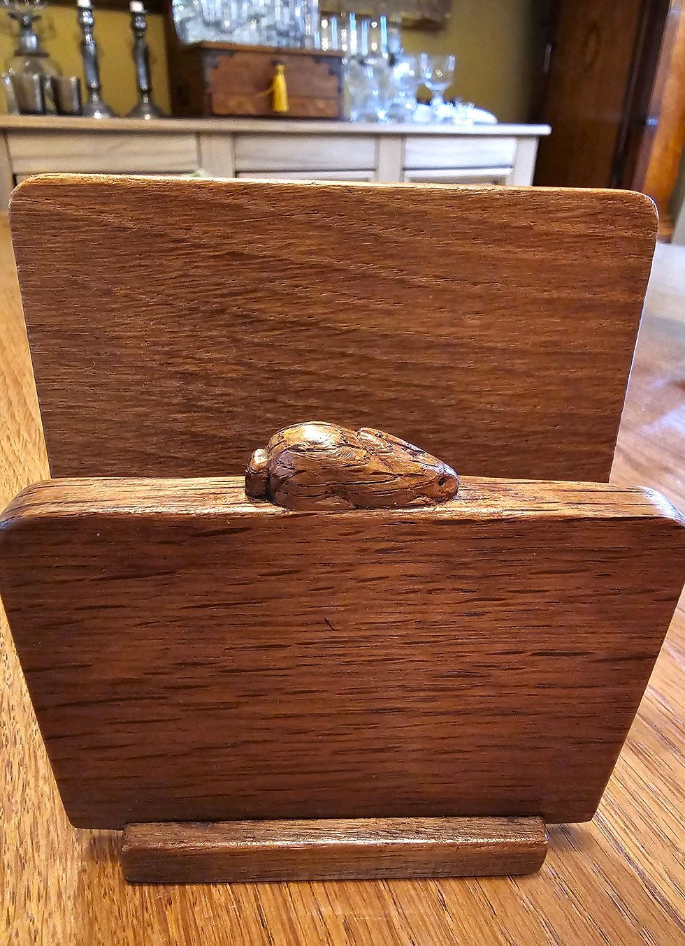 Thumbnail: Ex Robert 'Mouseman' Thompson Craftsman - Peter 'Rabbitman' Heap Letter Rack