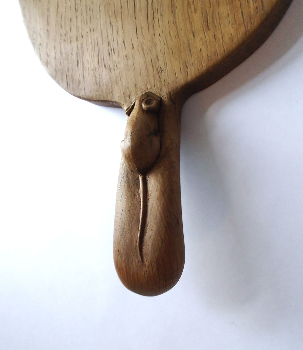 Thumbnail: Robert 'Mouseman' Thompson Hand Carved Oak Oval Cheese Board