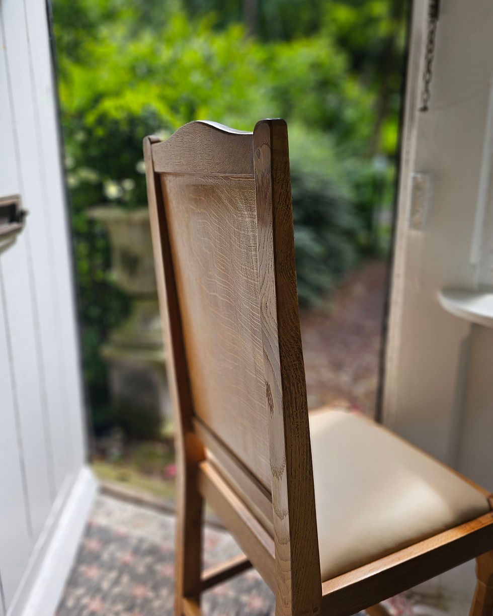Thumbnail: Don 'Foxman' Craven Chair with Yorkshire Rose Carving. Circa 1960s / 70s