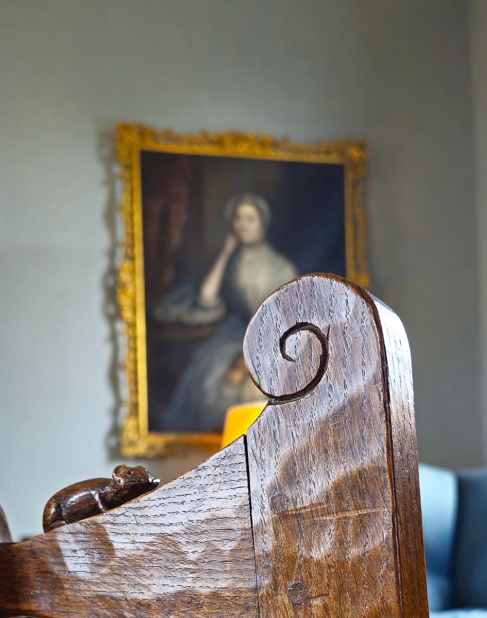 Thumbnail: Rare 1930s Robert 'Mouseman' Thompson Reading Chair. Mouse with Front Paws.