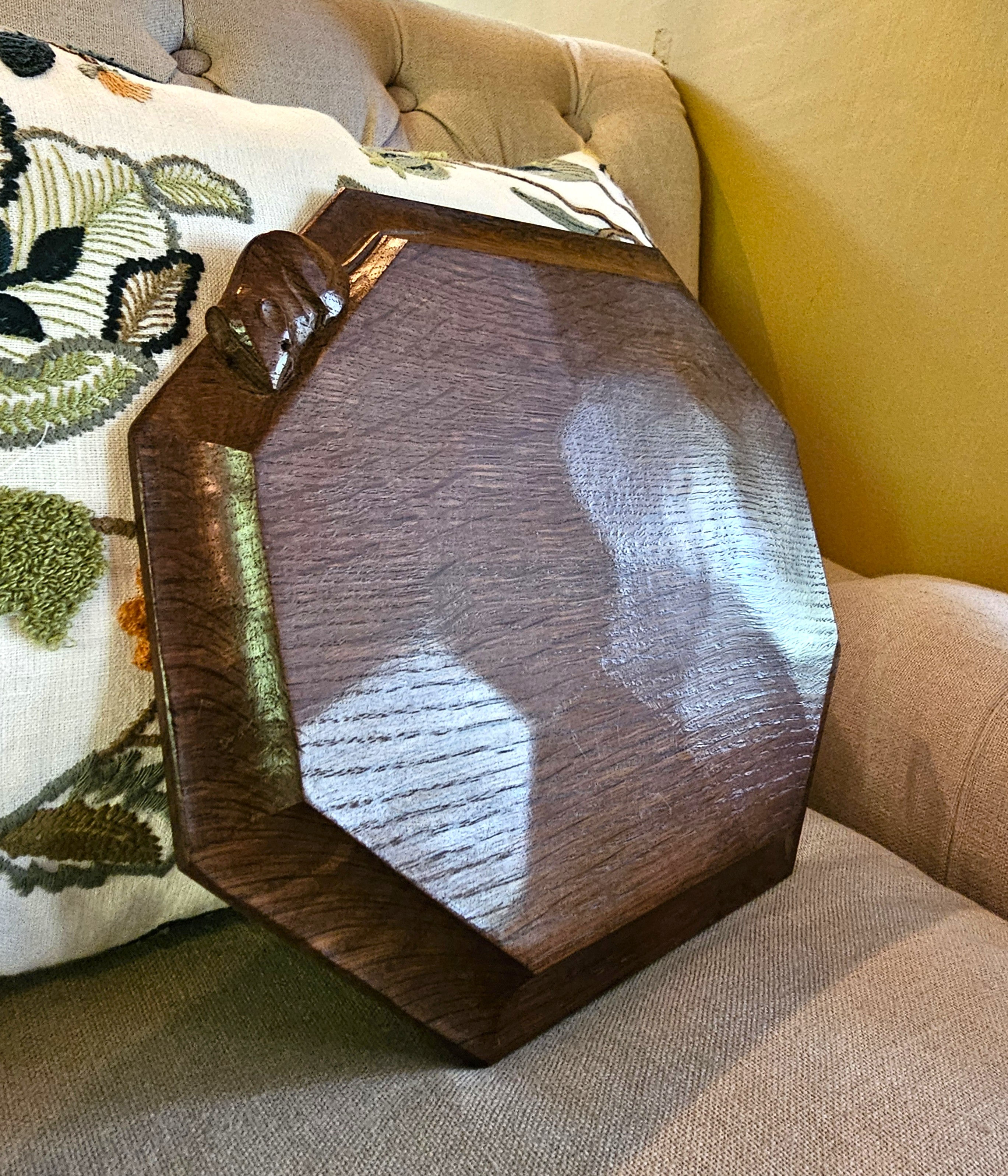 Vintage Robert 'Mouseman' Thompson Dark Oak Bread Board