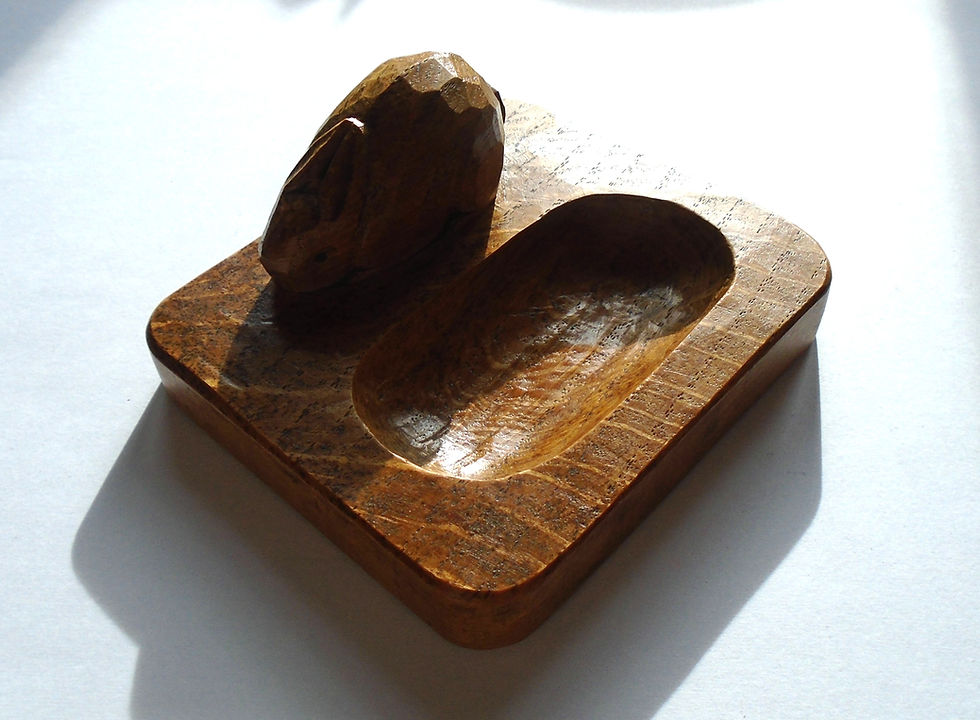 Thumbnail: Mouseman Craftsman, Peter 'Rabbitman' Heap Rare 1970s Pin Tray