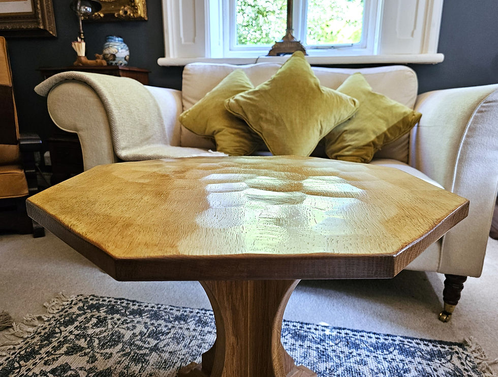 Thumbnail: Ex Mouseman Craftsman, Don 'Foxman' Craven Octagonal Coffee Table