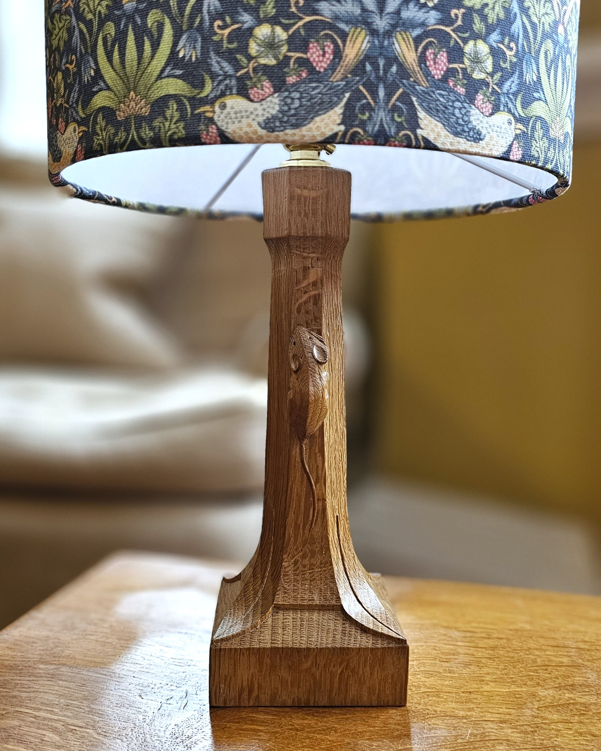 Vintage Robert 'Mouseman' Thompson Table / Desk Lamp