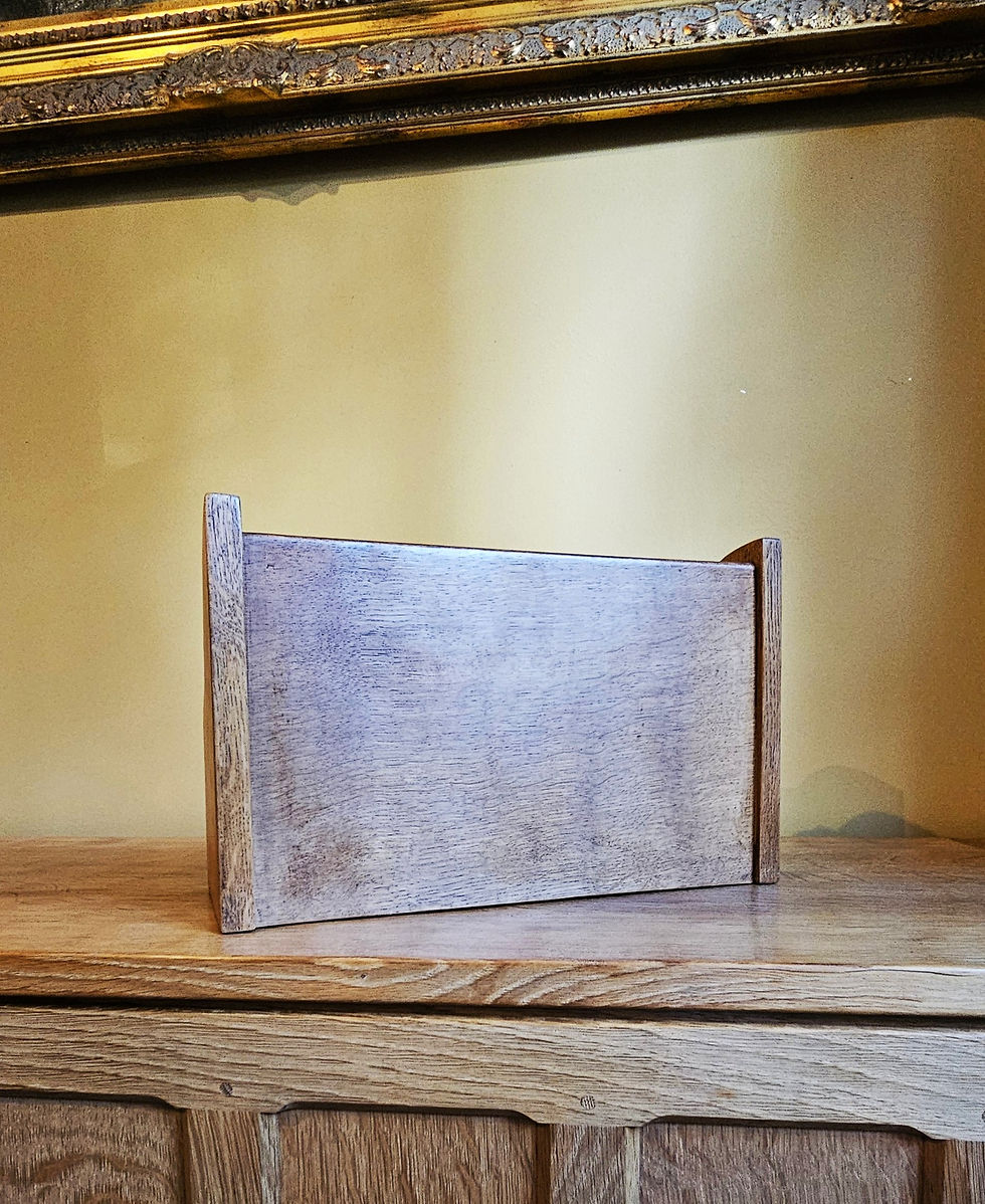 Thumbnail: Vintage Robert 'Mouseman' Thompson Hand Carved Oak Letter Rack