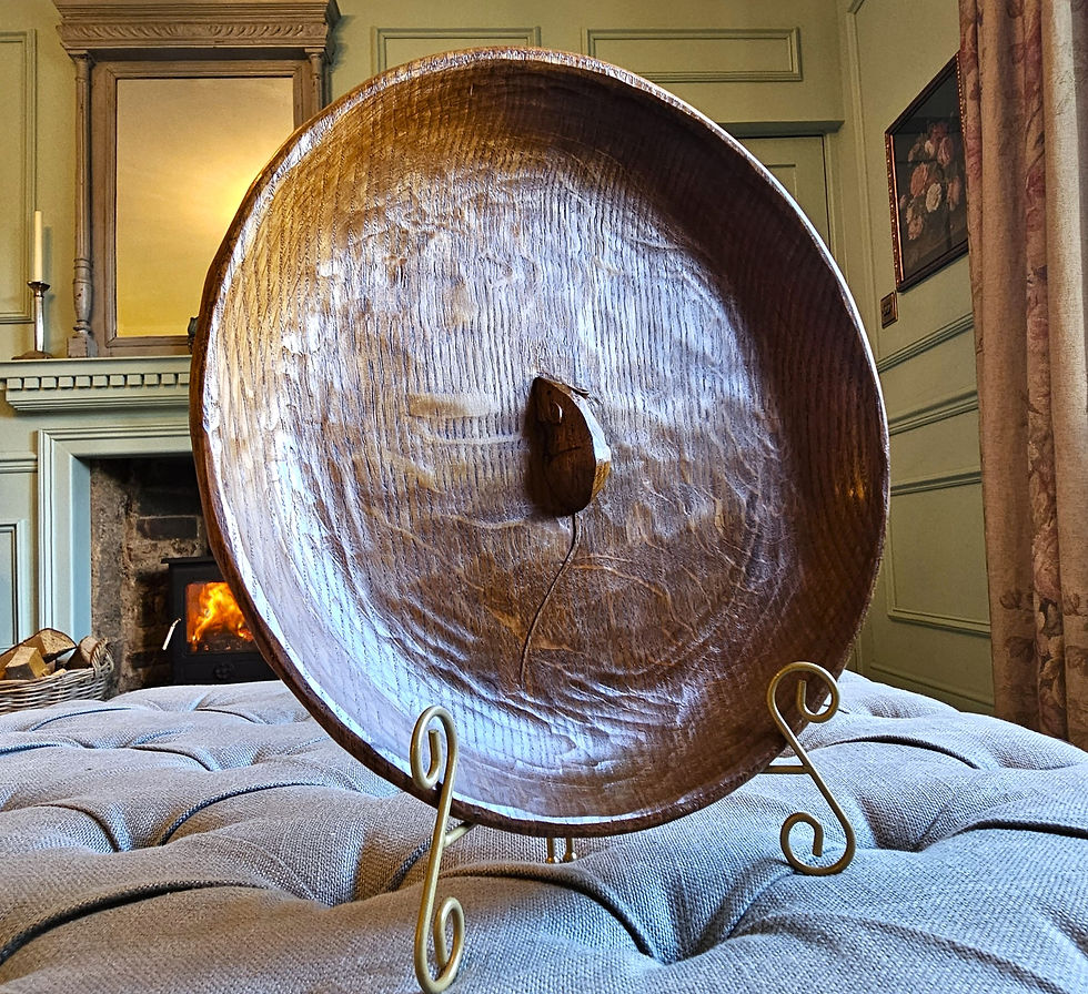 Thumbnail: Robert 'Mouseman' Thompson Hand Carved Oak Fruit Bowl