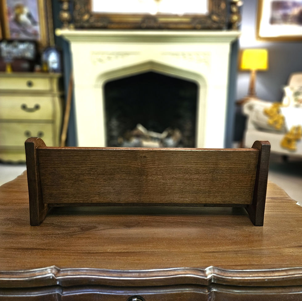 Thumbnail: Rare Early Colin 'Beaverman' Almack Large Dark Oak Book Trough. Circa 1960s