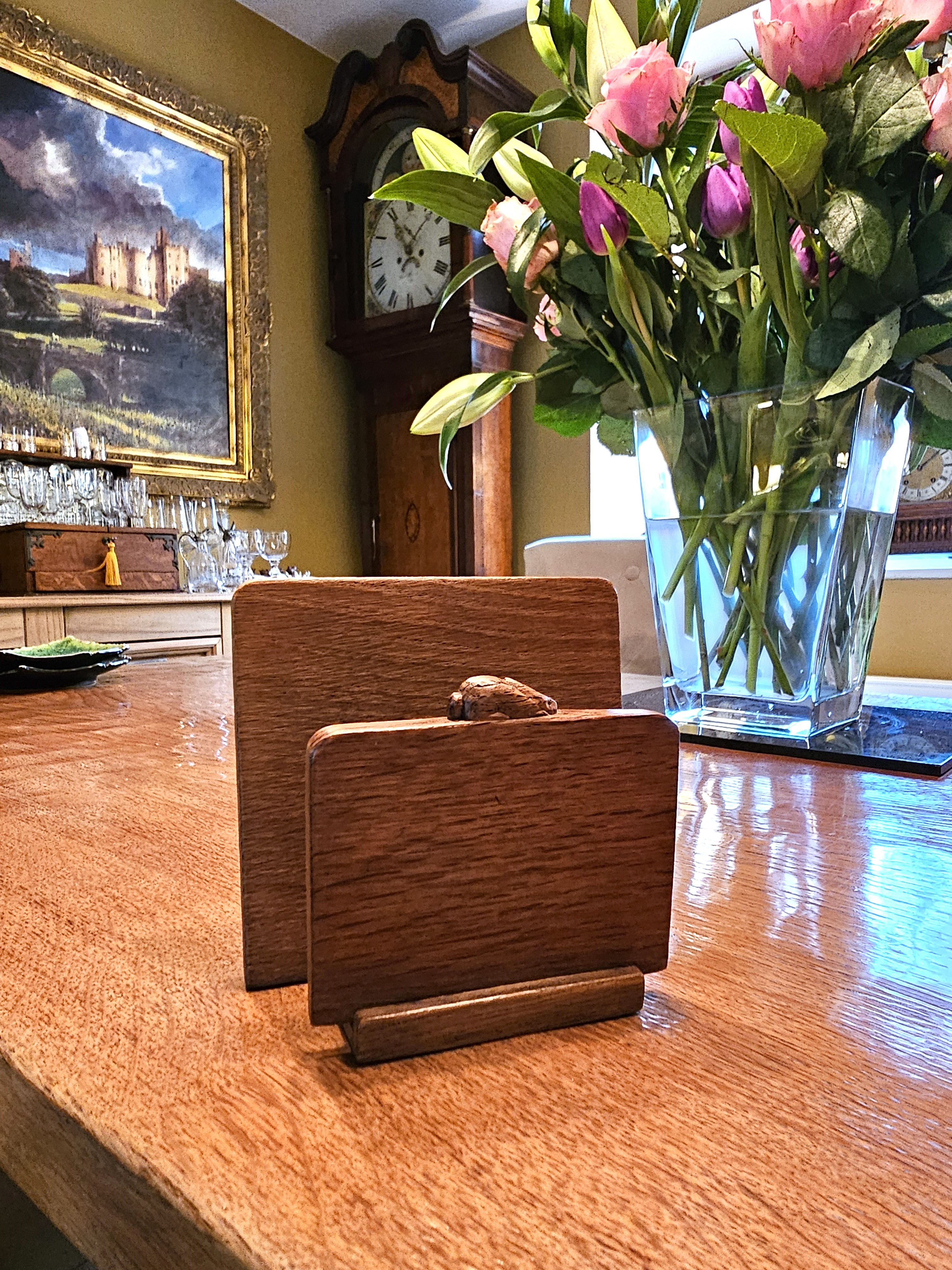 Ex Robert 'Mouseman' Thompson Craftsman - Peter 'Rabbitman' Heap Letter Rack