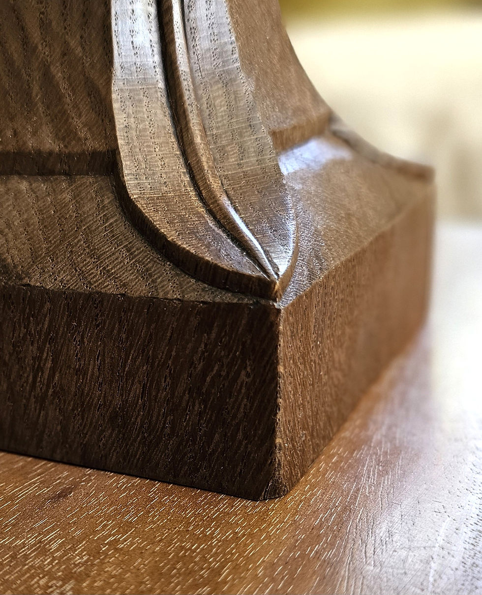 Thumbnail: Vintage Robert 'Mouseman' Thompson Dark Oak Lamp