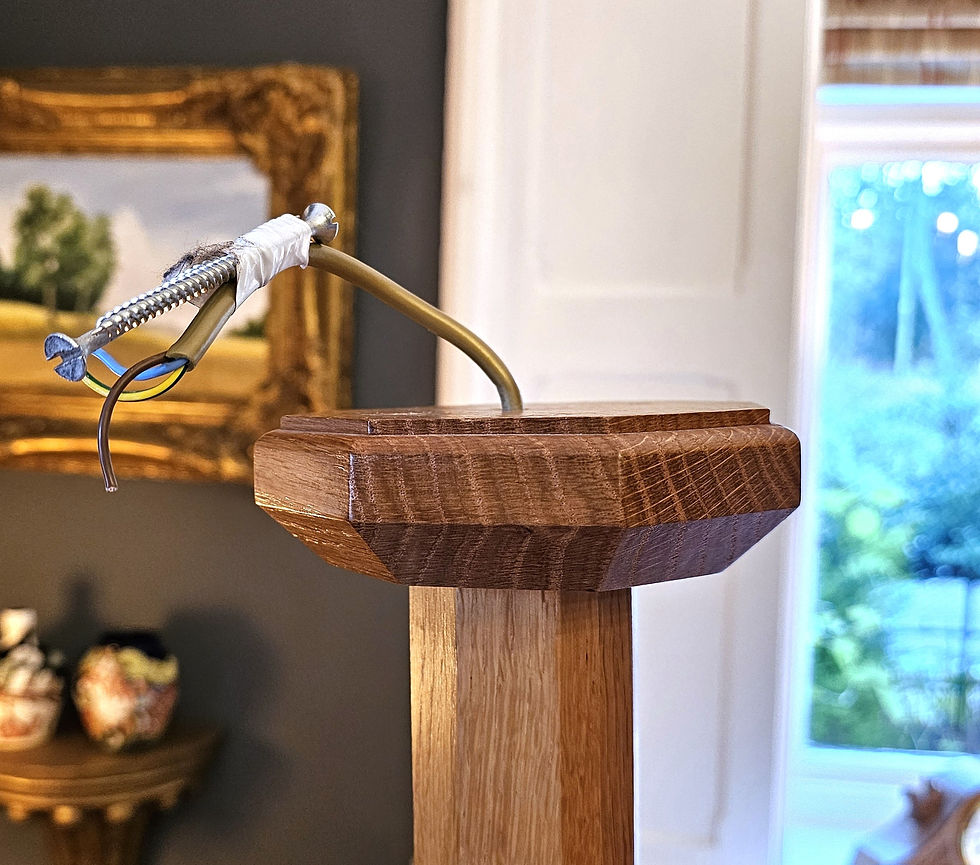 Thumbnail: Mouseman Interest. Large Knightman 6 Branch Chandelier